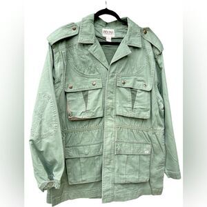 INDUNA Men's Olive Green Safari 2 in 1 Convertible HeavyVest Hiking Hunts Jacket